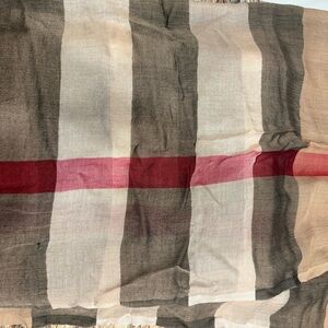 Burberry Tan Silk Scarf